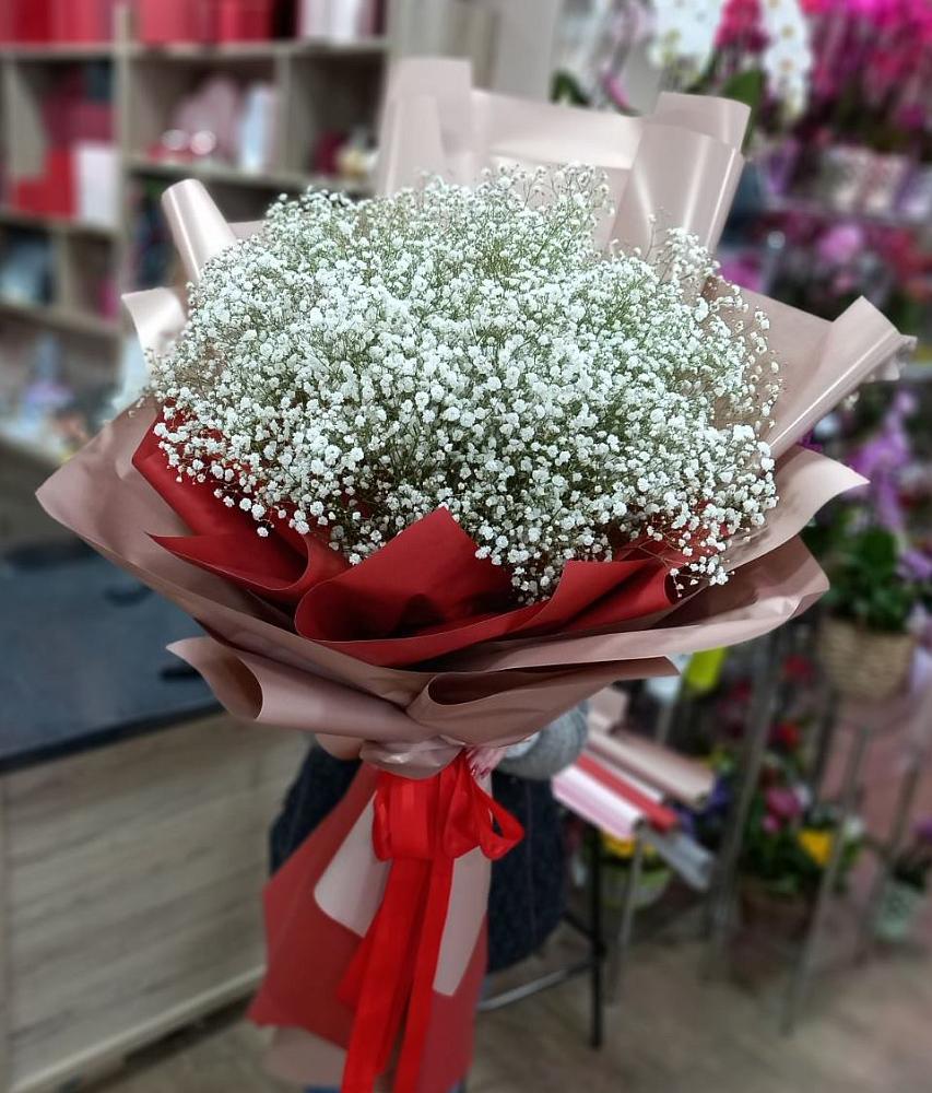 Букет Белые хлопья в Габукае Букет цветов из: Гипсофила в Габукае
