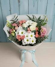 Букет цветов из:  Розы, Лизиантусы и Хризантемы в Габукае