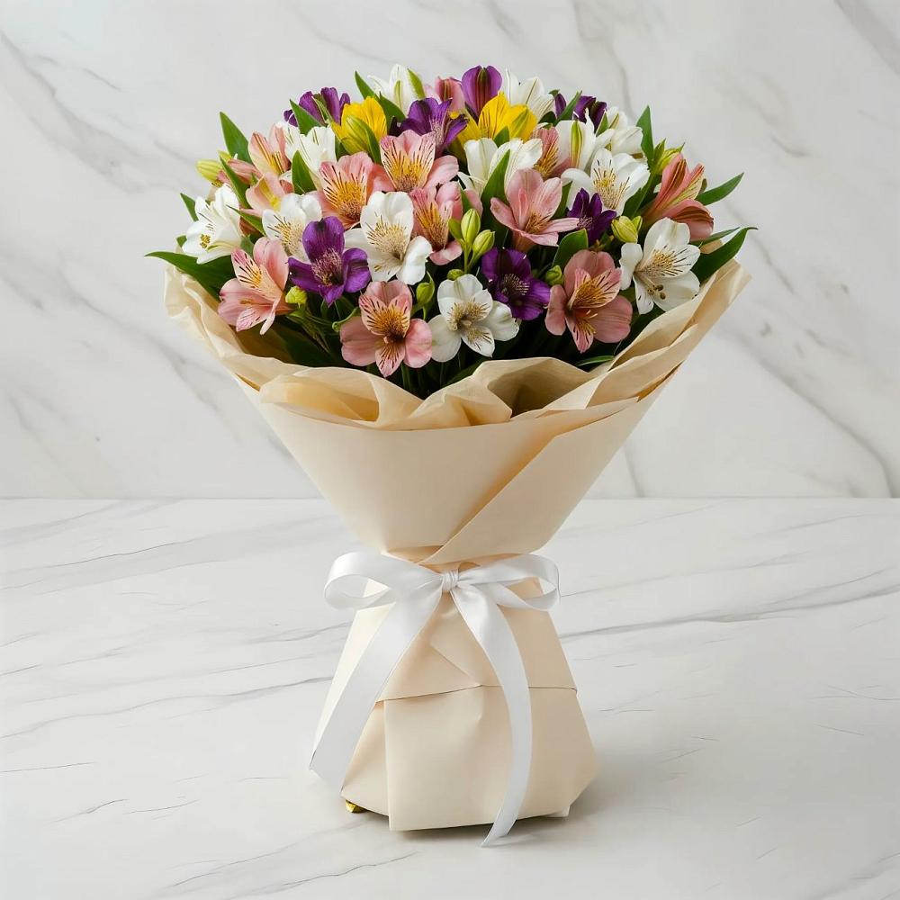 Букет цветов из: Альстромерии в Габукае