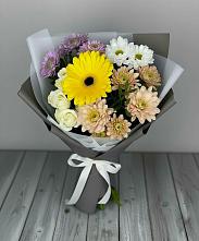 Букет цветов из:  Розы, Герберы и Хризантемы #REPLACE_PRED# Габукае