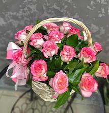 Цветочная композиция из Розы в корзине #REPLACE_PRED# Габукае