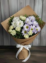 Букет цветов из:  Хризантемы и Розы #REPLACE_PRED# Габукае