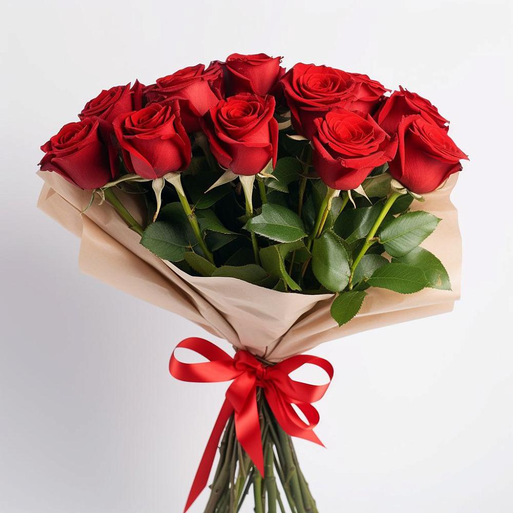 Букет 11 Красных роз Эдлесс Лав в Габукае
