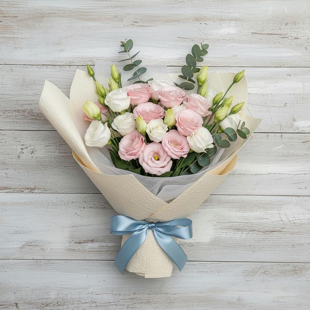 Букет цветов из: Лизиантусы в Габукае